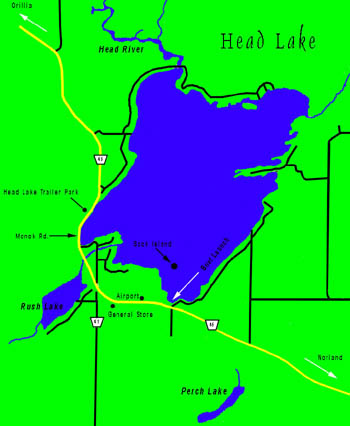 Map Of Head Lake, Norland